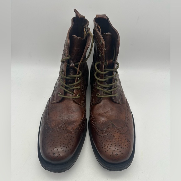 BRAND NEW Rush by Gordon Rush Cognac Wingtip Brown Leather Boots Size 10.5 M - Picture 3 of 8